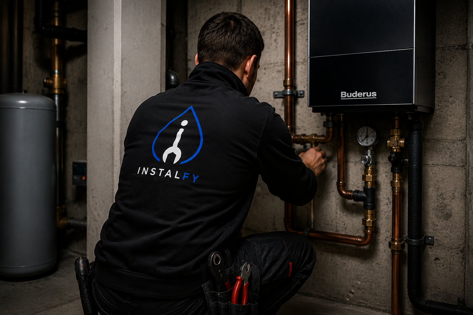 Technici INSTALFY u dodávky — instalatérské a topenářské práce